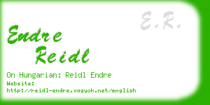 endre reidl business card